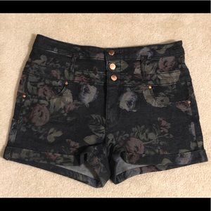 Floral High-Waist Shorts
